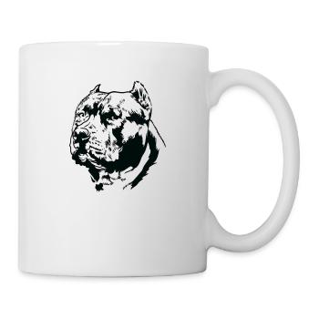 Pit Bull Terrier Hund Haustier Rasse - Tasse - Weiß - Rechts