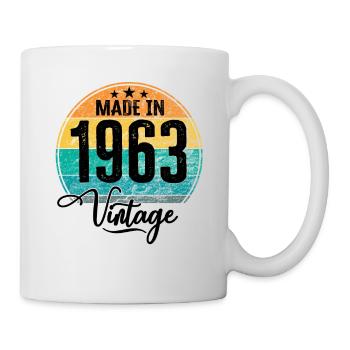 Vintage Made in 1963 Geburtsjahr 1963 Geburtstag - Tasse - Weiß - Rechts
