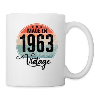 Vintage Made in 1963 Geburtsjahr 1963 Geburtstag - Tasse - Weiß - Rechts