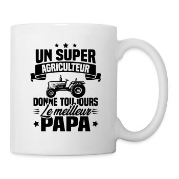 Super agriculteur donne toujours le meilleur papa - Mug blanc - blanc - Droite