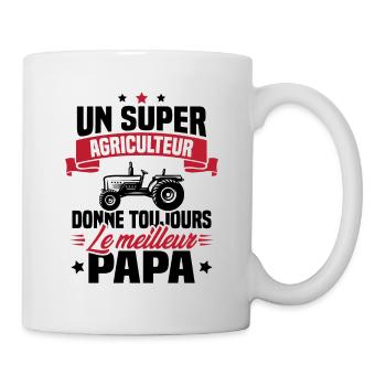 Super agriculteur donne toujours le meilleur papa - Mug blanc - blanc - Droite