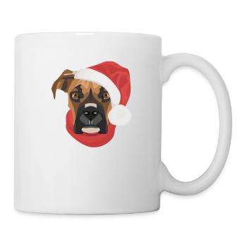 Boxer Frohe Weihnachten - Tasse - Weiß - Rechts