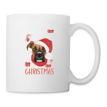 Boxer Frohe Weihnachten - Tasse - Weiß - Rechts