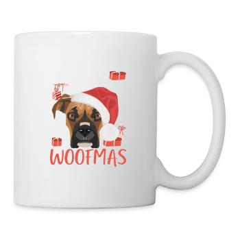 Boxer Frohe Weihnachten - Tasse - Weiß - Rechts