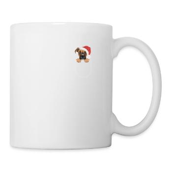 Boxer Frohe Weihnachten - Tasse - Weiß - Rechts