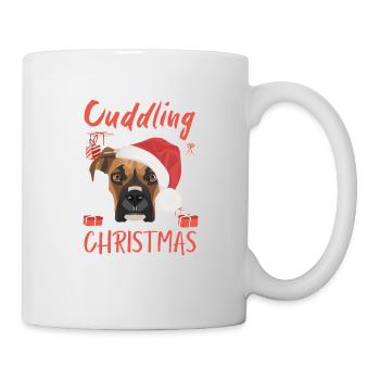 Boxer Frohe Weihnachten - Tasse - Weiß - Rechts