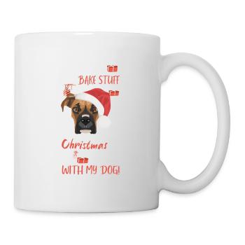 Boxer Frohe Weihnachten - Tasse - Weiß - Rechts