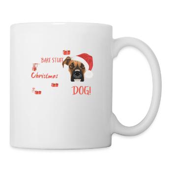 Boxer Frohe Weihnachten - Tasse - Weiß - Rechts