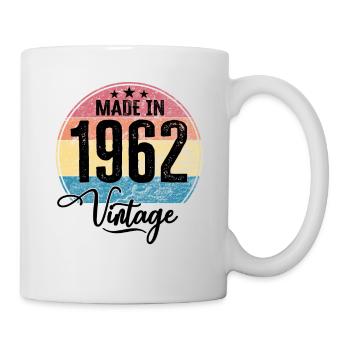Vintage Made in 1962 Geburtsjahr 1962 Geburtstag - Tasse - Weiß - Rechts