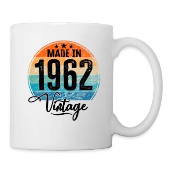 Vintage Made in 1962 Geburtsjahr 1962 Geburtstag - Tasse - Weiß - Rechts