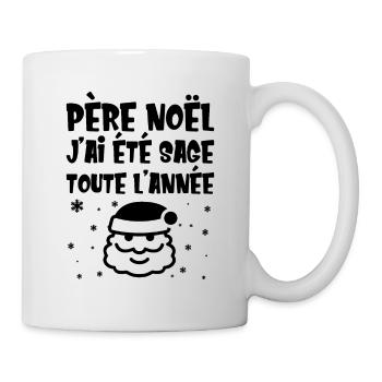 Père Noël j'ai été sage toute l'année - Mug blanc - blanc - Droite