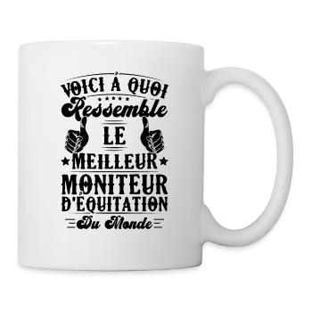Le meilleur moniteur d'équitation du monde - Mug blanc - blanc - Droite
