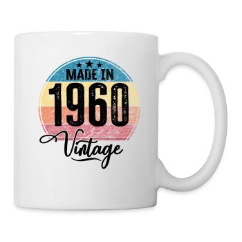Vintage Made in 1960 Geburtsjahr 1960 Geburtstag - Tasse - Weiß - Rechts