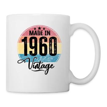 Vintage Made in 1960 Geburtsjahr 1960 Geburtstag - Tasse - Weiß - Rechts