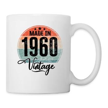 Vintage Made in 1960 Geburtsjahr 1960 Geburtstag - Tasse - Weiß - Rechts