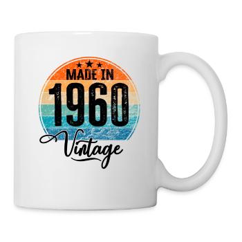 Vintage Made in 1960 Geburtsjahr 1960 Geburtstag - Tasse - Weiß - Rechts