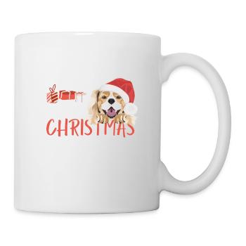 King Charles Spaniel Merry Christmas - Mug - white - Right