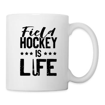 feldhockey leben - Tasse - Weiß - Rechts