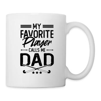 feldhockey papa - Tasse - Weiß - Rechts