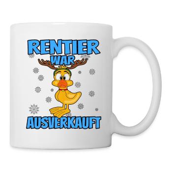 Weihnachten - Rentier war ausverkauft lustige Ente - Tasse - Weiß - Rechts