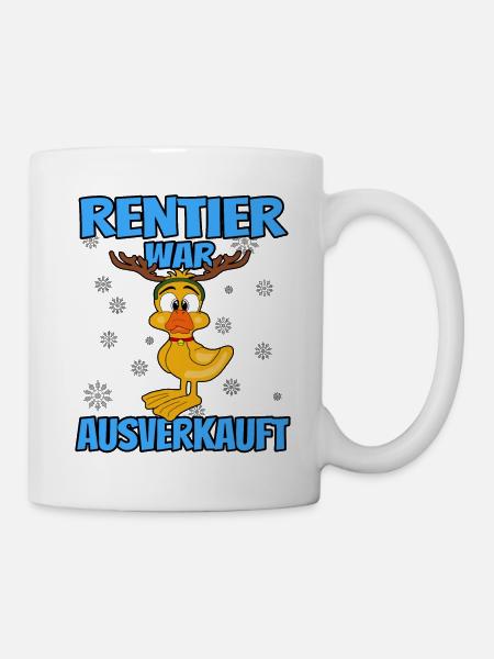Weihnachten - Rentier war ausverkauft lustige Ente - Tasse - Weiß