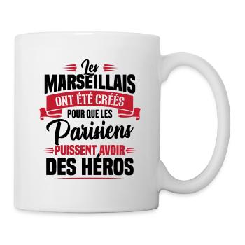 Les marseillais ont été créés pour les parisiens - Mug blanc - blanc - Droite