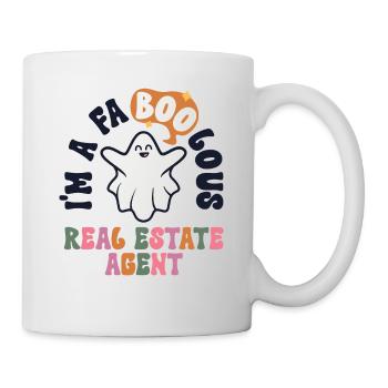 Faboolous Real Estate Agent Halloween Retro - Mug - white - Right