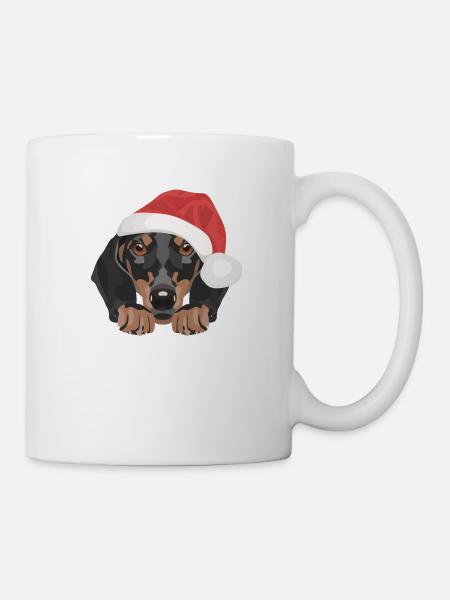 Dachshund Merry Christmas - Mug - white