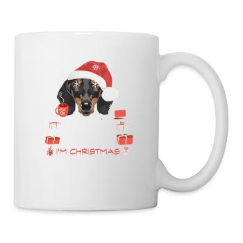 Marché de Noël du teckel - Mug blanc - blanc - Droite