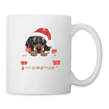 Marché de Noël du teckel - Mug blanc - blanc - Droite