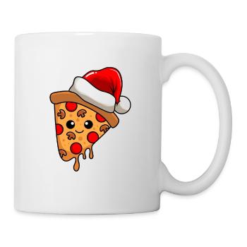 Pizza Weihnachten Comic Xmas - Tasse - Weiß - Rechts