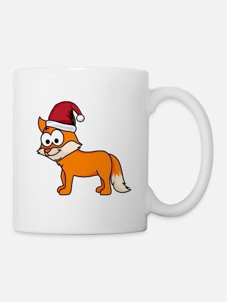 Fuchs Comic Weihnachten - Tasse - Weiß