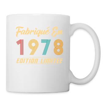 Fabriqué en 1978 Vintage Cadeau D'anniversaire - Mug blanc - blanc - Droite
