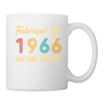 Fabriqué en 1966 Vintage Cadeau D'anniversaire - Mug blanc - blanc - Droite