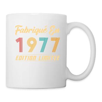 Fabriqué en 1977 Vintage cadeau d'anniversaire - Mug blanc - blanc - Droite