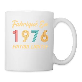 Fabriqué en 1976 Vintage Cadeau D'anniversaire - Mug blanc - blanc - Droite