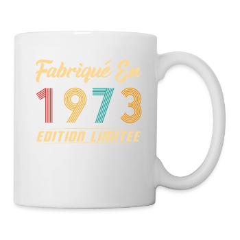 Fabriqué en 1973 Vintage Cadeau D'anniversaire - Mug blanc - blanc - Droite