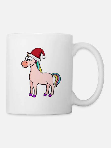 Licorne Comic Christmas - Mug blanc - blanc