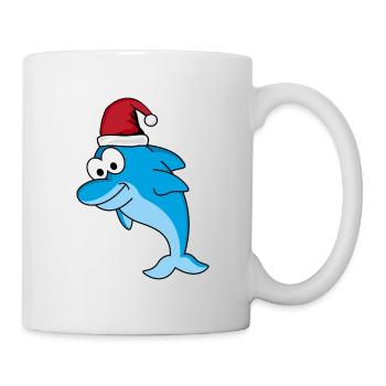 Dolphin Comic Christmas - Mug - white - Right