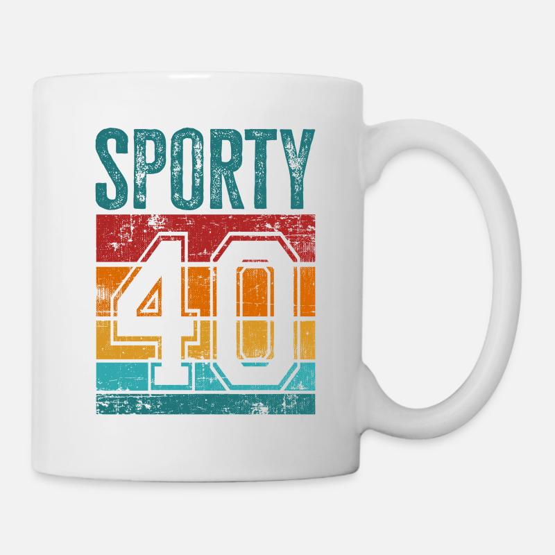40th Birthday 40 Years Old Sporty 40 - Mug - white