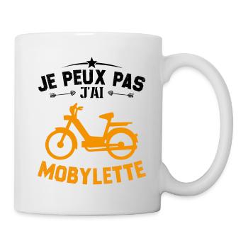 Je Peux Pas J'ai Mobylette Cadeau - Mug blanc - blanc - Droite