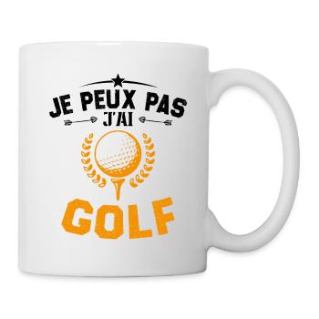 Je Peux Pas J'ai Golf Cadeau Pour Joueur De Golf - Mug blanc - blanc - Droite