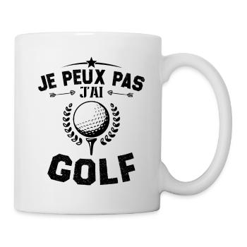 Je Peux Pas J'ai Golf Cadeau Pour Joueur De Golf - Mug blanc - blanc - Droite