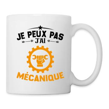 Je Peux Pas J'ai Mécanique Mécanicien Cadeau - Mug blanc - blanc - Droite