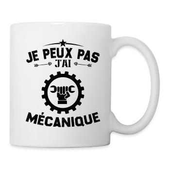 Je Peux Pas J'ai Mécanique Mécanicien Cadeau - Mug blanc - blanc - Droite