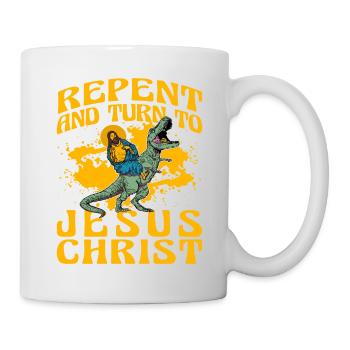 Repentez-vous et tournez-vous vers Jésus-Christ - Mug blanc - blanc - Droite