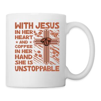 Christianisme Jésus Café Drôle de dicton - Mug blanc - blanc - Droite