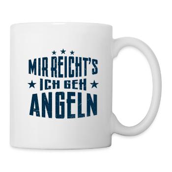 Angler Fischer angeln Sportangler Anglersprüche . - Tasse - Weiß - Rechts