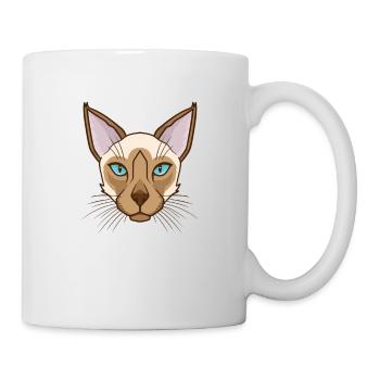 Siamese Cat Profile Picture Pet Male - Mug - white - Right
