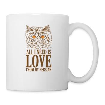 All I Need is Love from my Persian Cat - Tasse - Weiß - Rechts